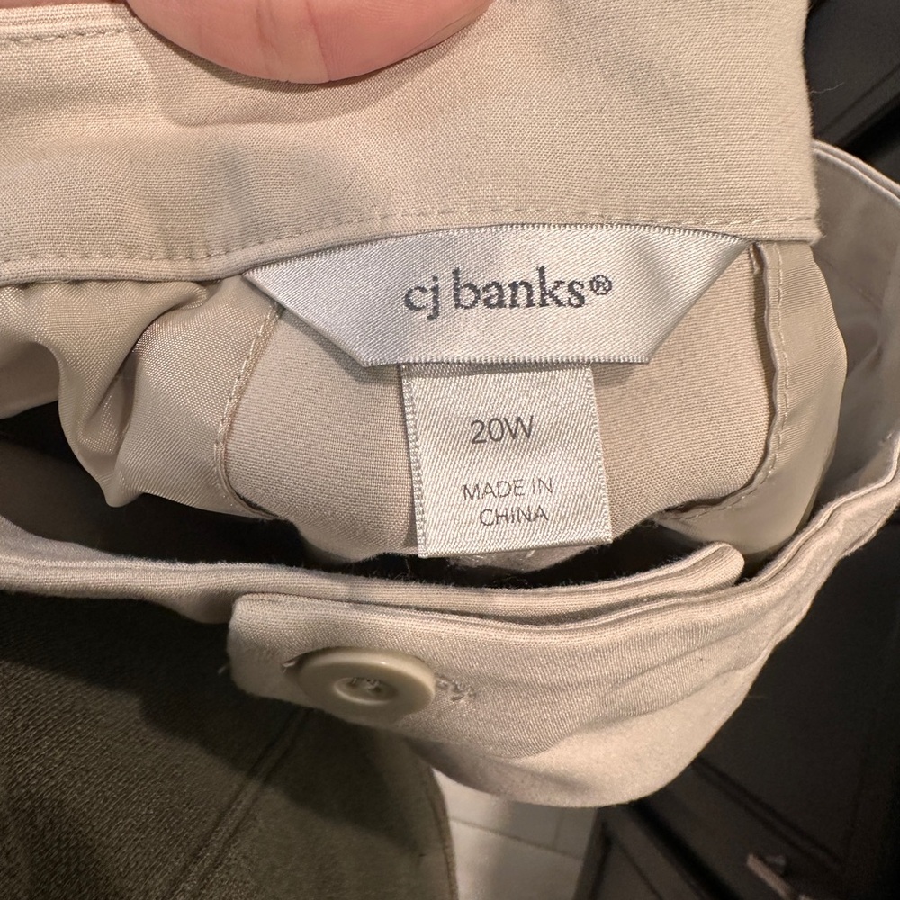 CJ Banks Light Tan Trousers